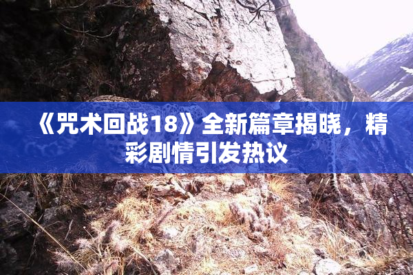 《咒术回战18》全新篇章揭晓，精彩剧情引发热议