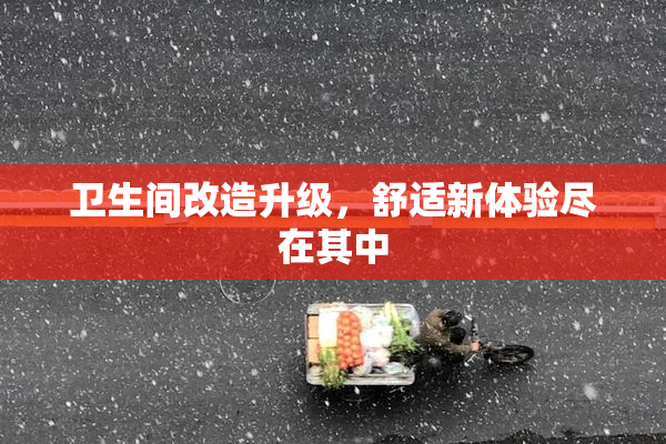 卫生间改造升级，舒适新体验尽在其中