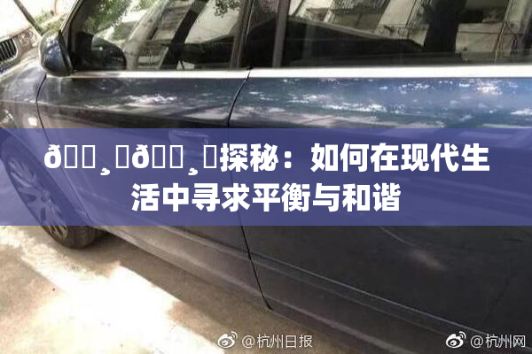 🌸‌🌸‌探秘：如何在现代生活中寻求平衡与和谐