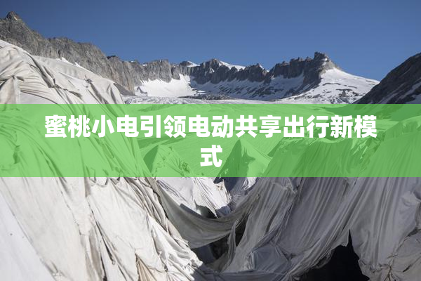 蜜桃小电引领电动共享出行新模式