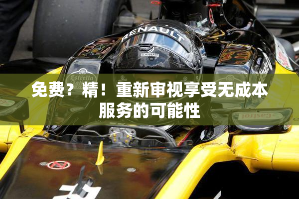 免费？精！重新审视享受无成本服务的可能性