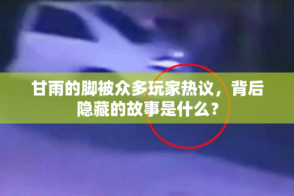 甘雨的脚被众多玩家热议，背后隐藏的故事是什么？