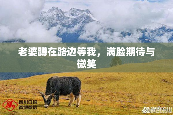 老婆蹲在路边等我，满脸期待与微笑