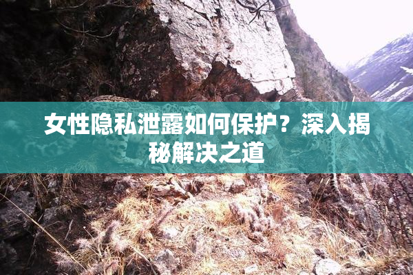 女性隐私泄露如何保护？深入揭秘解决之道