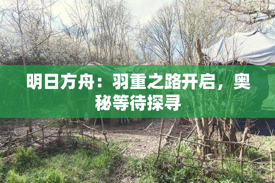 明日方舟：羽重之路开启，奥秘等待探寻