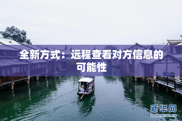 全新方式：远程查看对方信息的可能性
