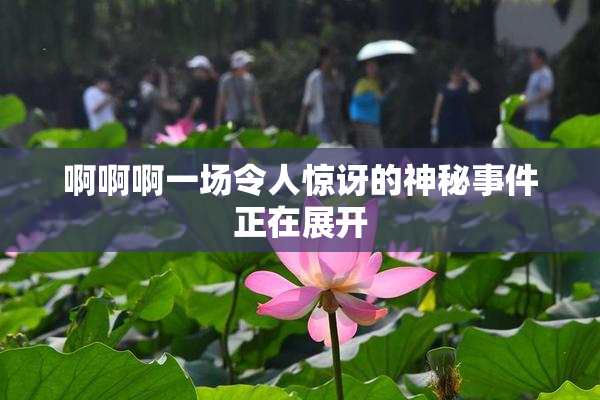 啊啊啊一场令人惊讶的神秘事件正在展开
