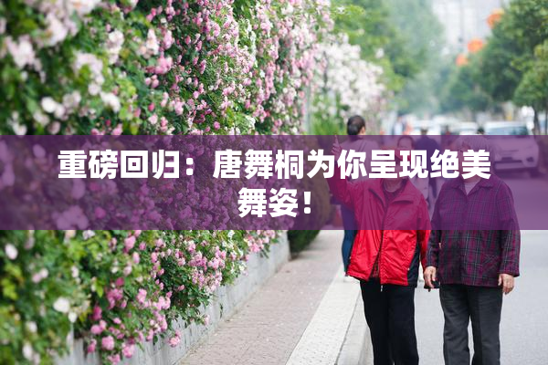 重磅回归：唐舞桐为你呈现绝美舞姿！