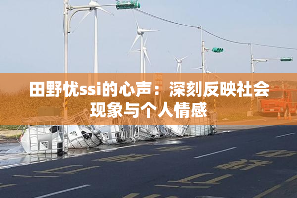 田野忧ssi的心声：深刻反映社会现象与个人情感