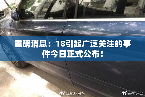 重磅消息：18引起广泛关注的事件今日正式公布！