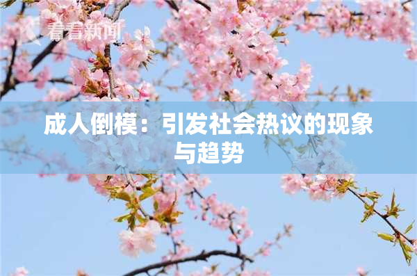 成人倒模：引发社会热议的现象与趋势