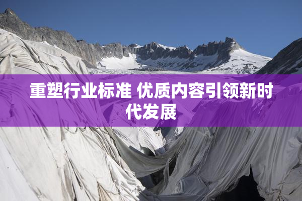 重塑行业标准 优质内容引领新时代发展