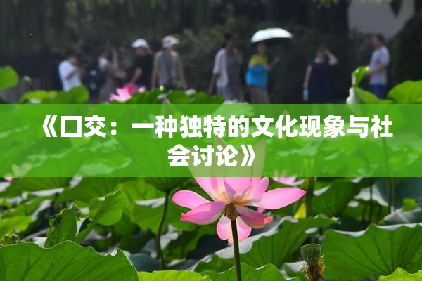 《囗交：一种独特的文化现象与社会讨论》
