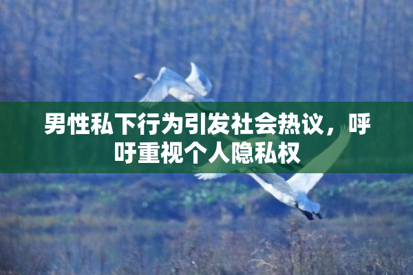男性私下行为引发社会热议，呼吁重视个人隐私权