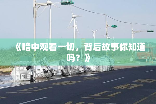 《暗中观看一切，背后故事你知道吗？》