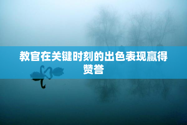 教官在关键时刻的出色表现赢得赞誉