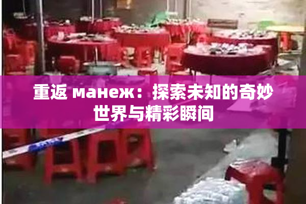 重返 манеж：探索未知的奇妙世界与精彩瞬间