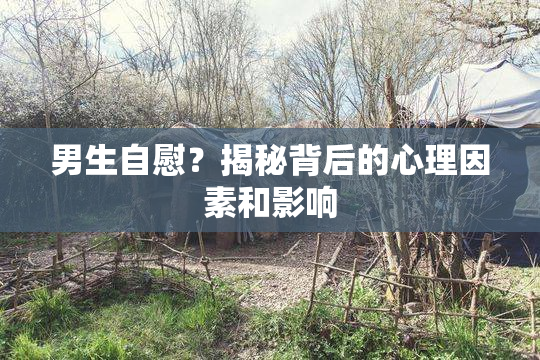 男生自慰？揭秘背后的心理因素和影响