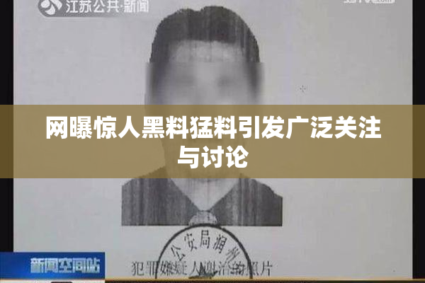 网曝惊人黑料猛料引发广泛关注与讨论