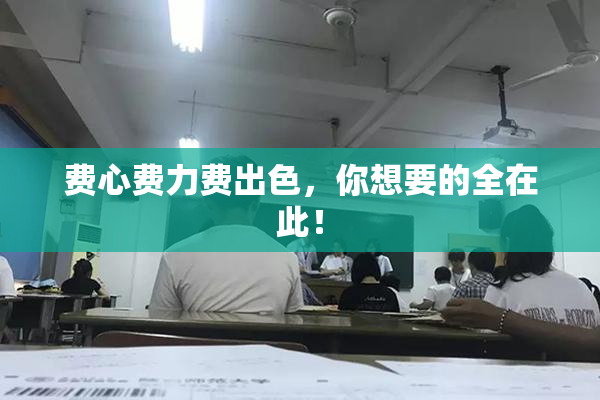 费心费力费出色，你想要的全在此！