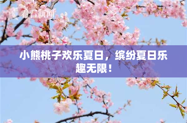 小熊桃子欢乐夏日，缤纷夏日乐趣无限！