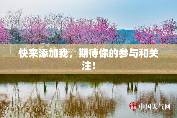 快来添加我，期待你的参与和关注！