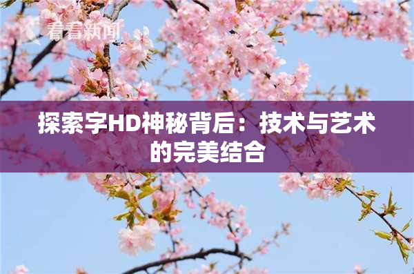 探索字HD神秘背后：技术与艺术的完美结合