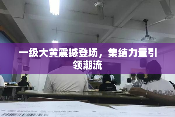 一级大黄震撼登场，集结力量引领潮流