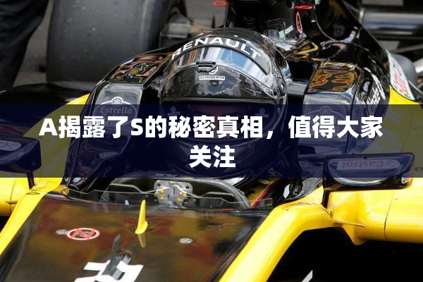 A揭露了S的秘密真相，值得大家关注