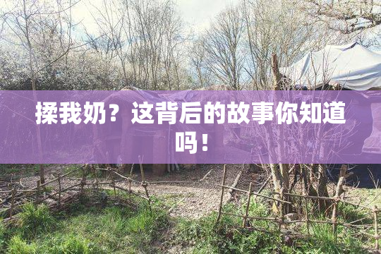 揉我奶？这背后的故事你知道吗！