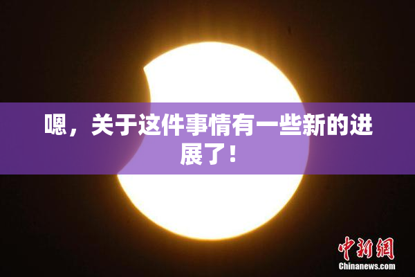 嗯，关于这件事情有一些新的进展了！