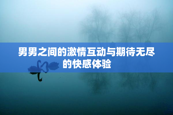男男之间的激情互动与期待无尽的快感体验
