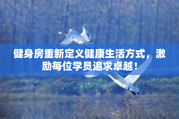 健身房重新定义健康生活方式，激励每位学员追求卓越！