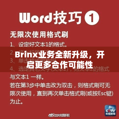 Brinx业务全新升级，开启更多合作可能性