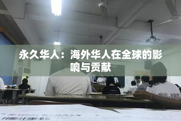 永久华人：海外华人在全球的影响与贡献