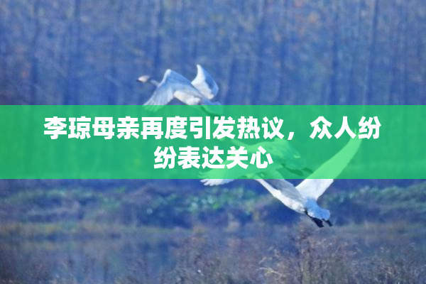 李琼母亲再度引发热议，众人纷纷表达关心