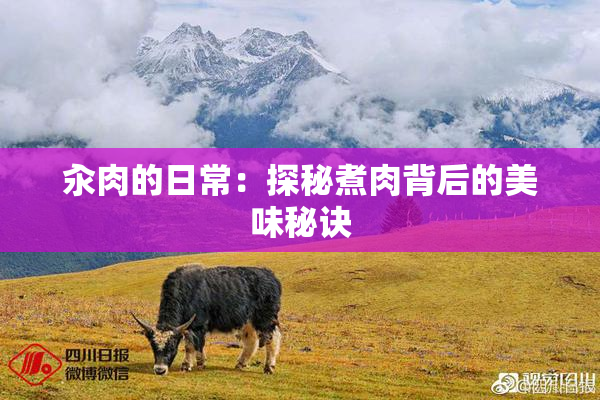 汆肉的日常：探秘煮肉背后的美味秘诀