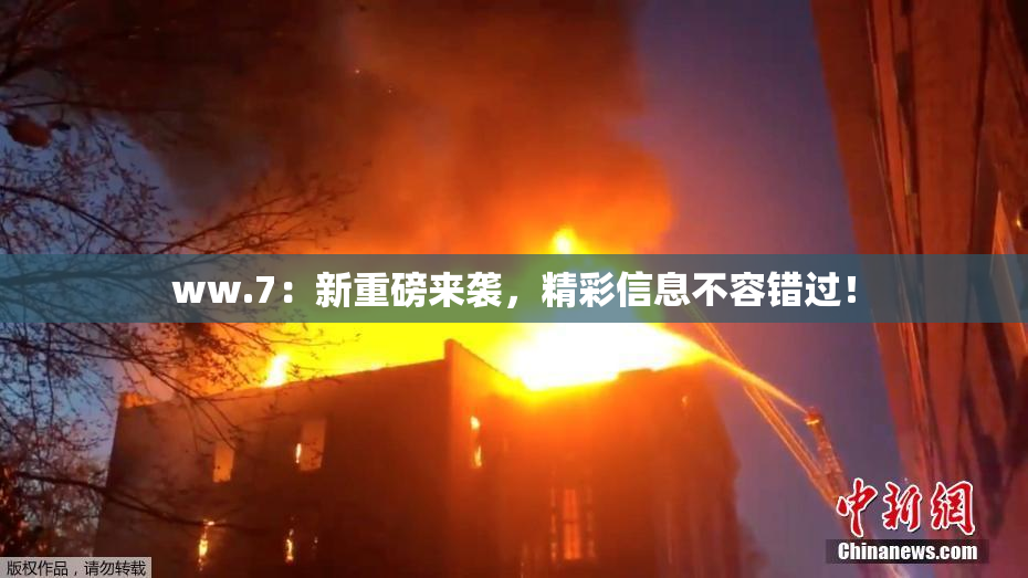 ww.7：新重磅来袭，精彩信息不容错过！