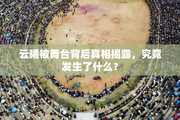 云曦被舞台背后真相揭露，究竟发生了什么？