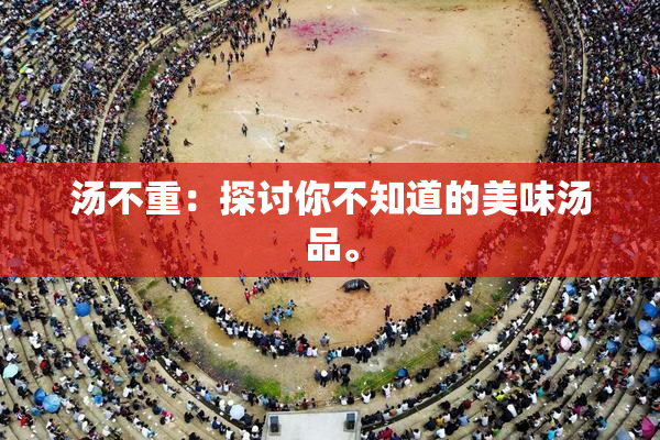 汤不重：探讨你不知道的美味汤品。