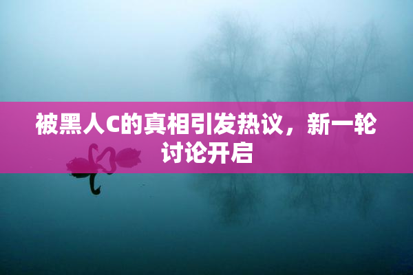 被黑人C的真相引发热议，新一轮讨论开启