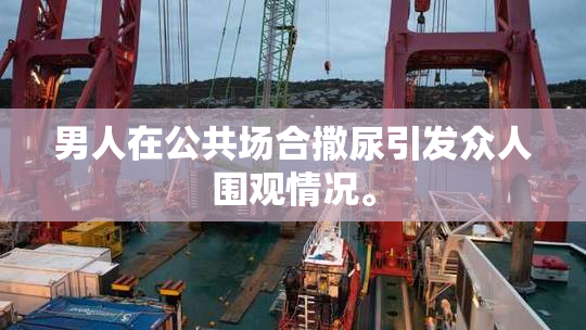 男人在公共场合撒尿引发众人围观情况。