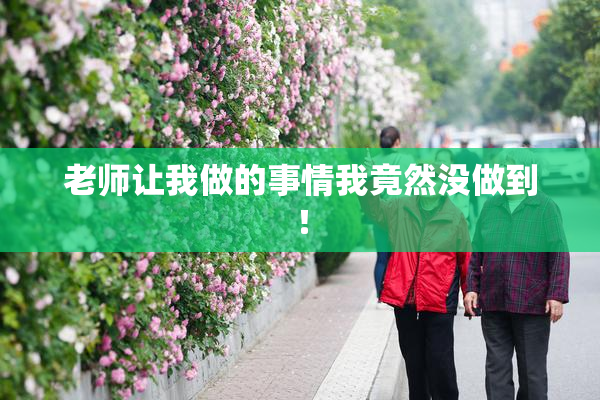 老师让我做的事情我竟然没做到！