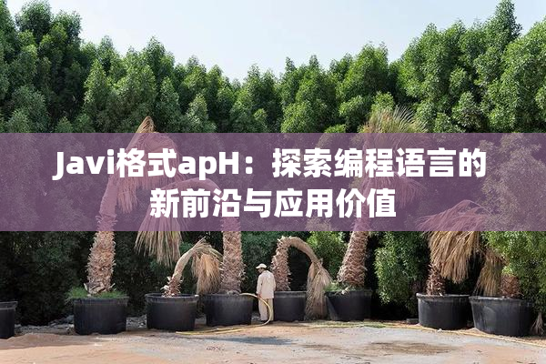 Javi格式apH：探索编程语言的新前沿与应用价值
