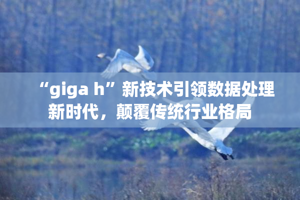 “giga h”新技术引领数据处理新时代，颠覆传统行业格局