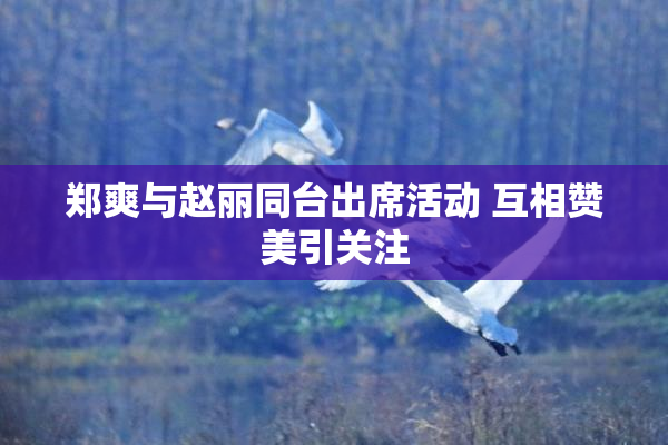 郑爽与赵丽同台出席活动 互相赞美引关注