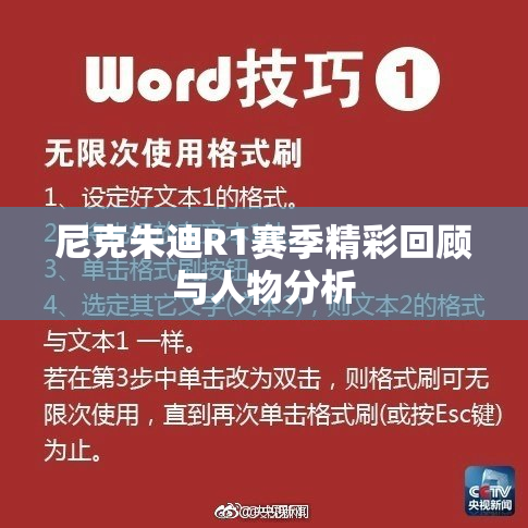 尼克朱迪R1赛季精彩回顾与人物分析