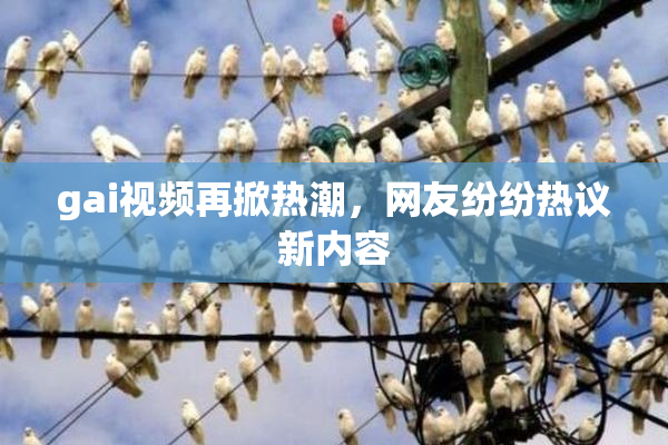 gai视频再掀热潮，网友纷纷热议新内容