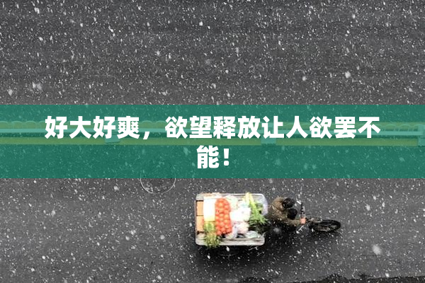 好大好爽，欲望释放让人欲罢不能！