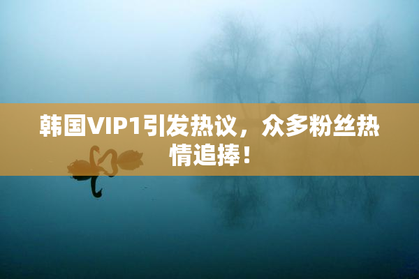 韩国VIP1引发热议，众多粉丝热情追捧！